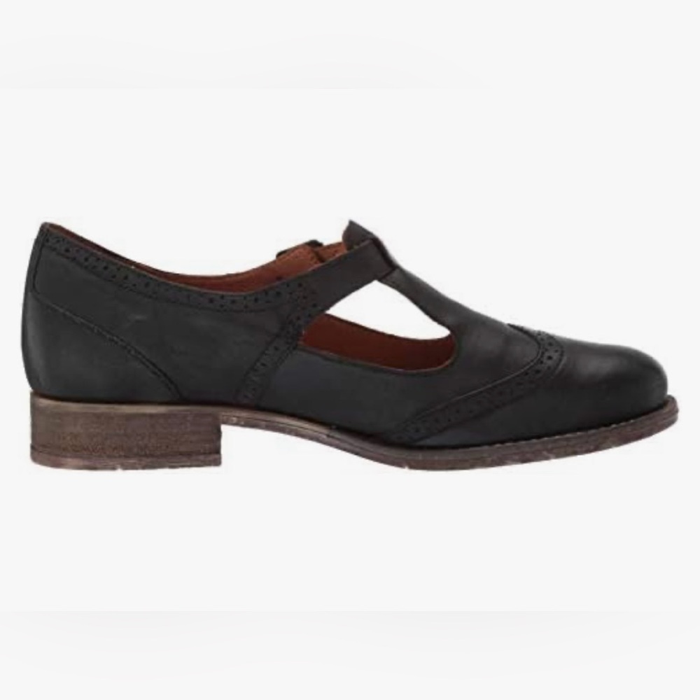 Josef Seibel Black Leather T-Strap Loafers - Picture 11 of 14